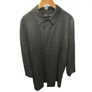 Vintage WEATHER‎ JACK Gray Long Duster Trench Coat Removable Faux lining Men's M